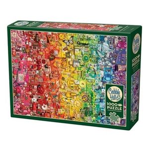 Colourful rainbow Cobble Hill puzzle